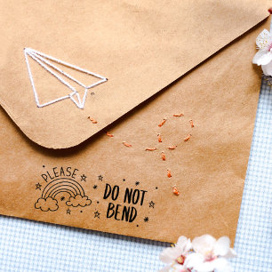 Sello De Caucho No doblar, empaquetar