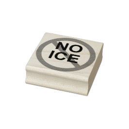 Sello De Caucho NO ICE Wood Art Stamp