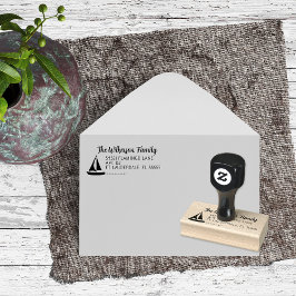 Sello De Caucho Nombramiento de la familia del barco de vela