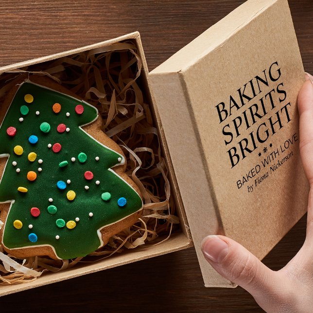 Sello De Caucho Nombre Brillante de Sprits para Hornear (Baking Sprits Bright Name Rubber Stamp)