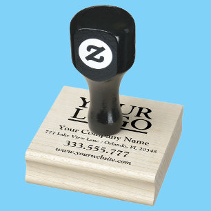 Sello De Caucho Nombre comercial del logotipo, dirección, teléfono