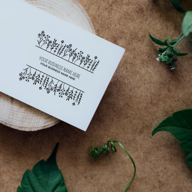 Sello De Caucho Nombre comercial simple de Personalizado floral (Subido por el creador)