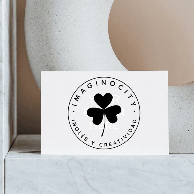 Sello De Caucho Nombre comercial y lema de Shamrock moderno (Subido por el creador)