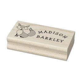 Sello De Caucho Nombre de animales de bosque aburrido de Fox Kid