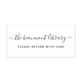 Sello De Caucho Nombre de biblioteca personalizado Moderno Por Fav