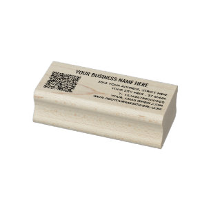 Sello De Caucho Nombre de código QR de personalizado Información d
