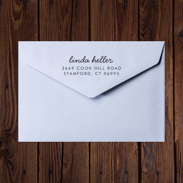 Sello De Caucho Nombre de dirección de devolución personalizada mo (Modern self-inking return address stamps add fast personalized style to everyday mail.)
