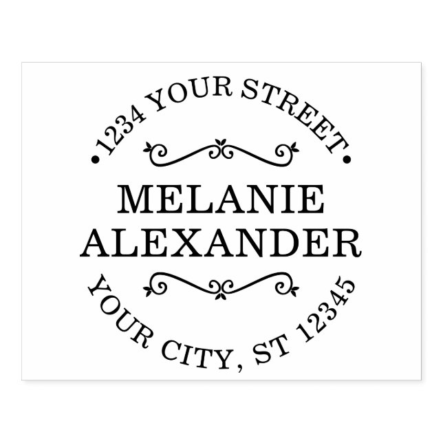 Sello De Caucho Nombre de embalaje empresarial dirección de devolu (Impresión)