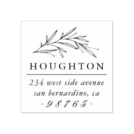 Sello De Caucho Nombre de familia botánica vintage y dirección de 