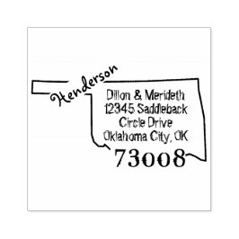 Sello De Caucho Nombre de familia Crear propio Oklahoma Dirección 