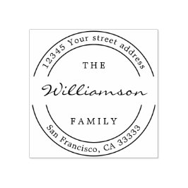 Sello De Caucho Nombre de familia de direcciones clásicas