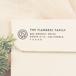 Sello De Caucho Nombre de familia de Peace Groovy Dirección de dev