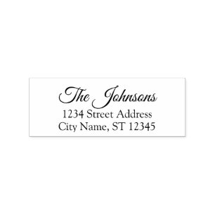 Sello De Caucho Nombre de familia Personalizado RSVP Dirección re