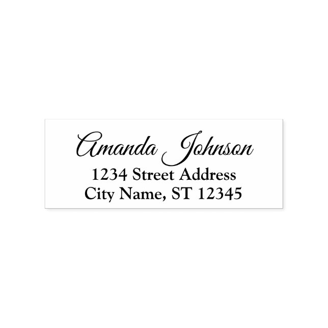 Sello De Caucho Nombre de familia personalizado RSVP Dirección rea (Impresión)