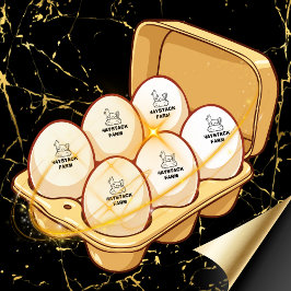 Sello De Caucho Nombre de Gallina Rústica Personalizado Huevo Amor