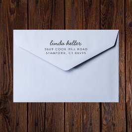 Sello De Caucho Nombre de la dirección de devolución del Personali