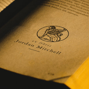 Sello De Caucho Nombre de la etiqueta de libro Clásico Sphinx Ex L