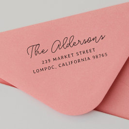 Sello De Caucho Nombre de la familia de escritura a mano moderna d