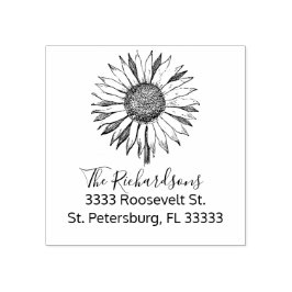 Sello De Caucho Nombre de la familia de girasoles del país ruso