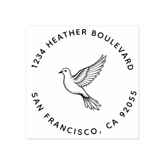 Sello De Caucho Nombre de la familia de la dirección de devolución (Impresión)