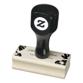 Sello De Caucho Nombre de la familia personal Mensaje de navidad d