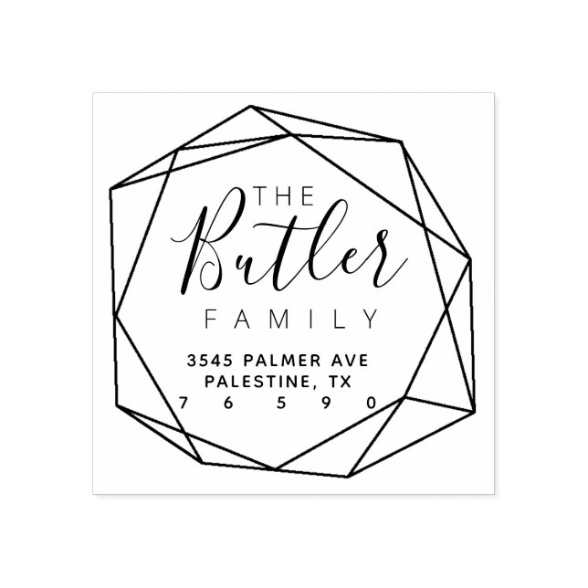 Sello De Caucho Nombre de la familia Retorno Dirección de devoluci (Impresión)