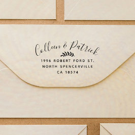 Sello De Caucho Nombre de la pareja Dirección de retorno de guión 