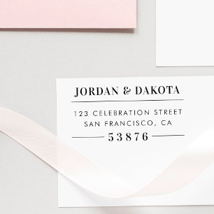 Sello De Caucho Nombre de la pareja personalizado Dirección de dev