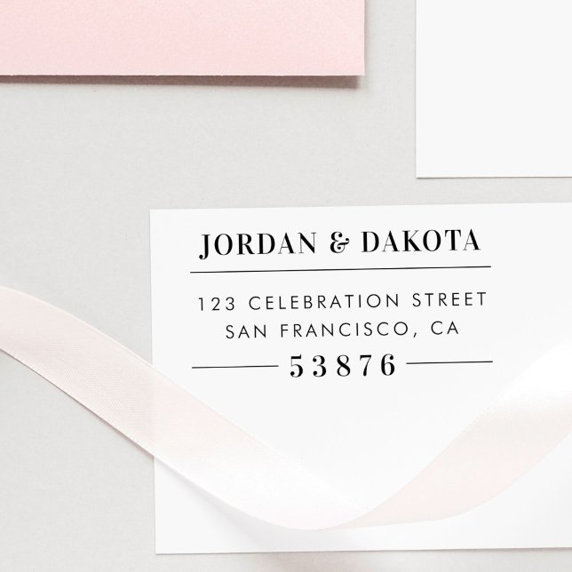 Sello De Caucho Nombre de la pareja personalizado Dirección de dev (Subido por el creador)