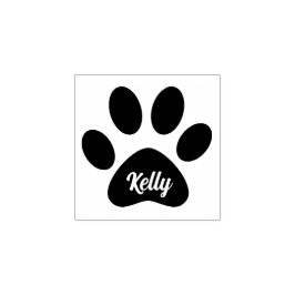 Sello De Caucho Nombre de Mascota Personalizado Kawaii Huella de P