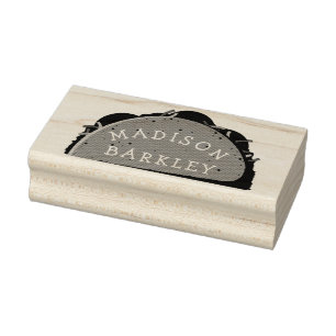 Sello De Caucho Nombre de niños tacos de taco