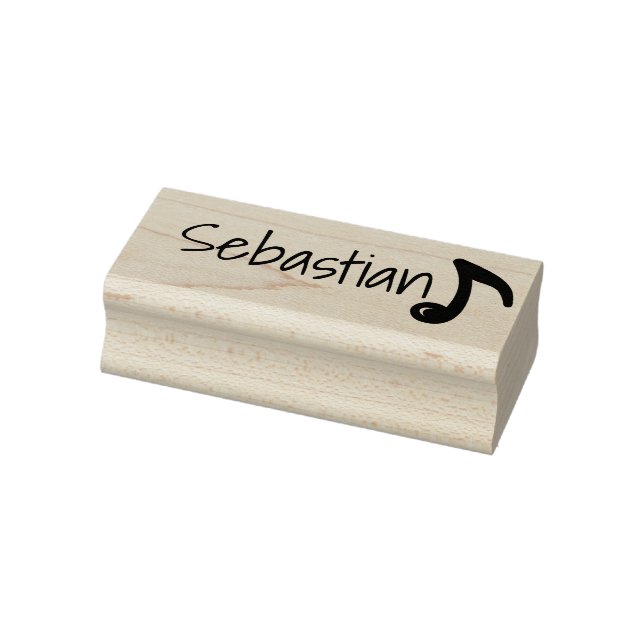 Sello De Caucho Nombre de nota musical simple personalizada (Sello)