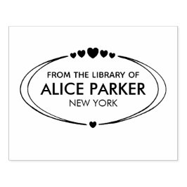 Sello De Caucho nombre de personalizable y texto, de la biblioteca