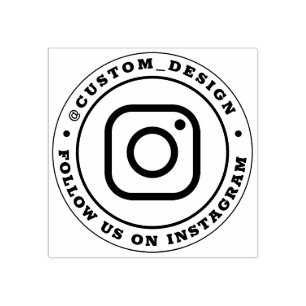 Sello De Caucho Nombre de usuario de Instagram de personalizado