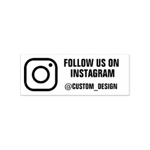 Sello De Caucho Nombre de usuario de Instagram de personalizado   