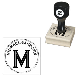 Sello De Caucho Nombre decorativo personalizado inicial