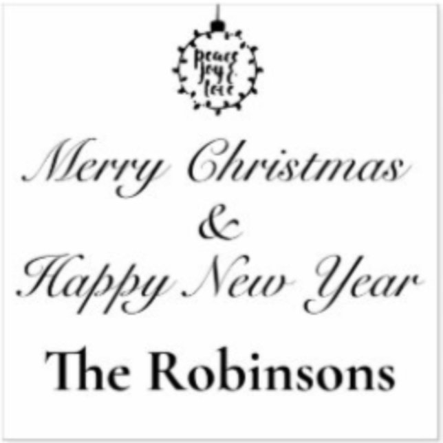 Sello De Caucho Nombre del personalizable Feliz Navidad y Feliz Añ (Subido por el creador)