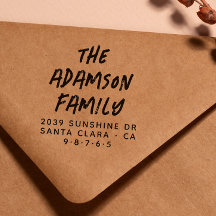 Nombre manuscrito elegante Dirección de devolución