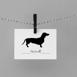 Sello De Caucho Nombre personalizado de Dachshund Minimalista