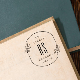 Sello De Caucho Nombre personalizado de ex Libris dibujado a mano 