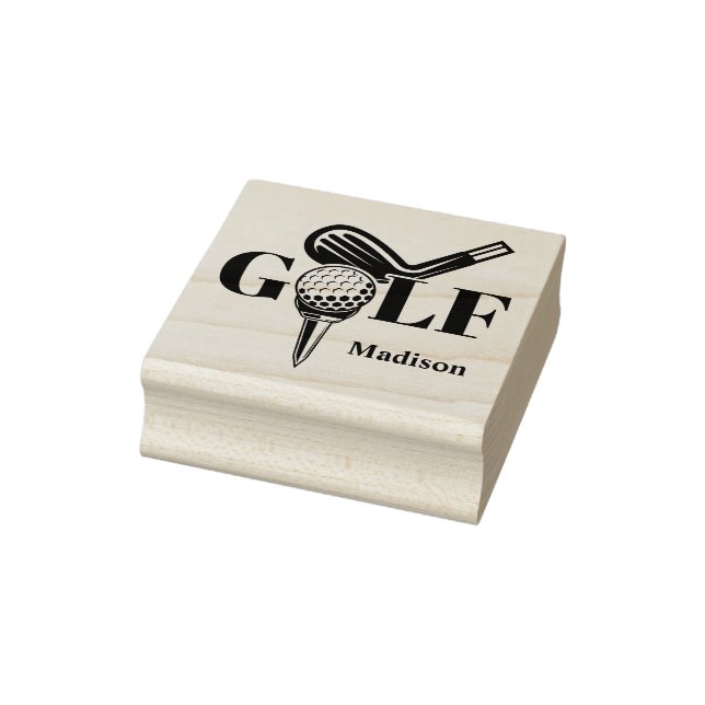 Sello De Caucho Nombre Personalizado de Golf (Sello)
