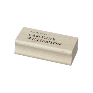 Sello De Caucho Nombre Personalizado De la Biblioteca de Libros