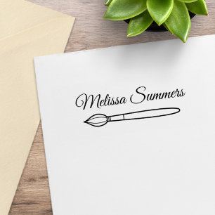 Sello De Caucho Nombre personalizado de pincel