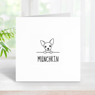Sello De Caucho Nombre personalizado del perro chihuahua