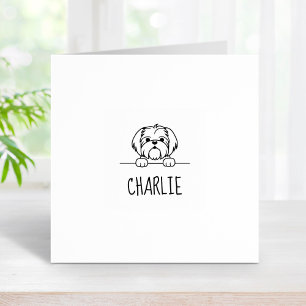 Sello De Caucho Nombre personalizado del perro pequeño chih Tzu