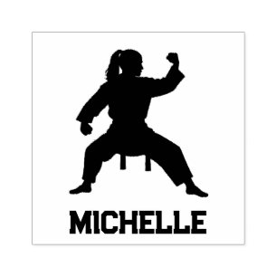 Sello De Caucho Nombre personalizado Karate / Taekwondo / judo