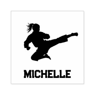 Sello De Caucho Nombre personalizado Karate / Taekwondo / judo