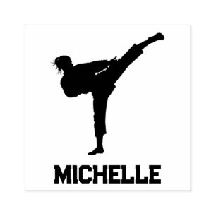 Sello De Caucho Nombre personalizado Karate / Taekwondo / judo