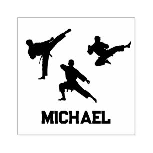Sello De Caucho Nombre personalizado Karate / Taekwondo / judo