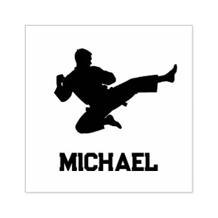 Sello De Caucho Nombre Personalizado Karate / Taekwondo / judo    